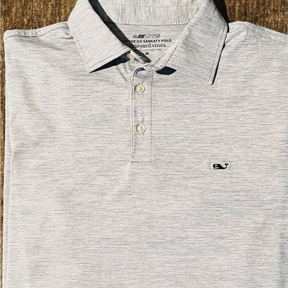 Vineyard Vines Men's Light Gray Polo Shirt - Picture 1 of 4